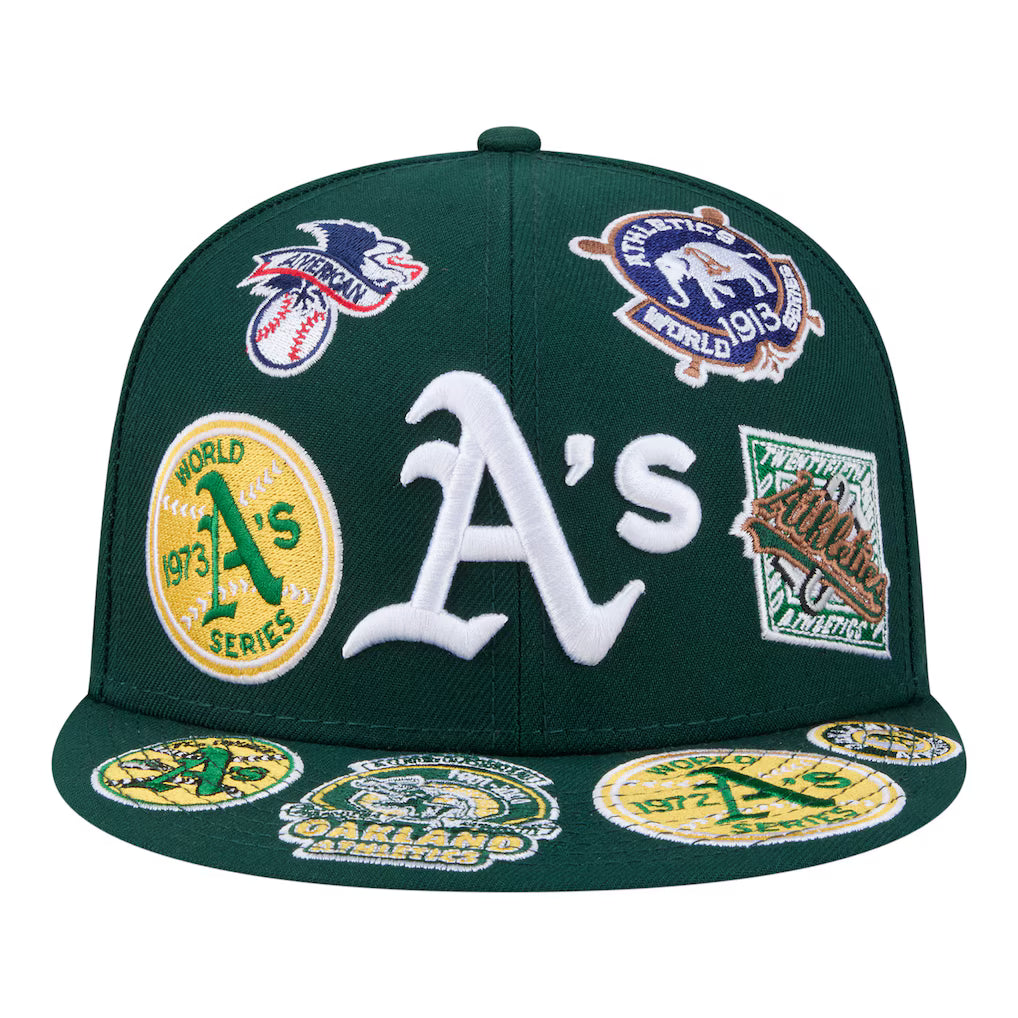 New Era Athletics  All Over 59FIFTY Fitted Hat - Green