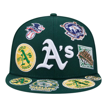 New Era Athletics  All Over 59FIFTY Fitted Hat - Green