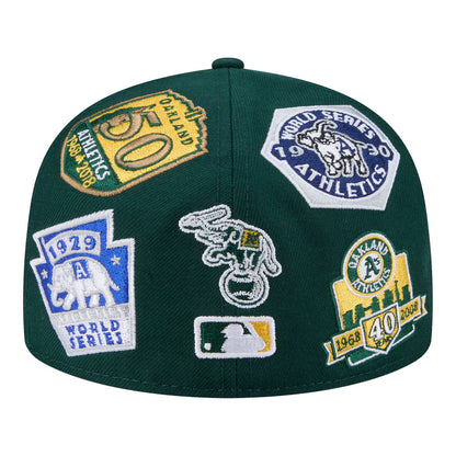 New Era Athletics  All Over 59FIFTY Fitted Hat - Green