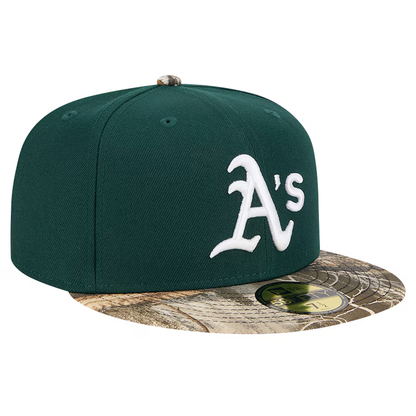 New Era Oakland Athletics Green Realtree Camo 59FIFTY Fitted Hat