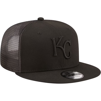 New Era Kansas City Royals Blackout 9FIFTY Trucker Snapback