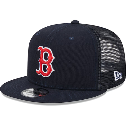 New Era Boston Red Sox Team Color 9FIFTY Trucker Snapback Hat-Navy