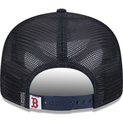 New Era Boston Red Sox Team Color 9FIFTY Trucker Snapback Hat-Navy