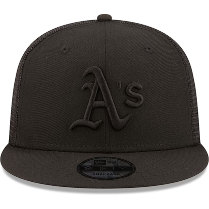 New Era Oakland Athletics Blackout 9FIFTY Trucker Snapback Hat