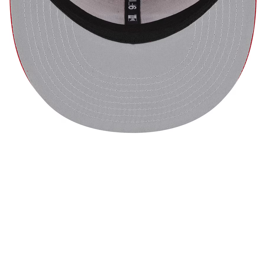 New Era Cincinnati Reds Team Color 9FIFTY Trucker Snapback Hat-Red