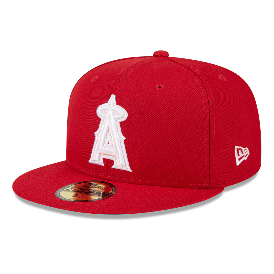 New Era Los Angeles Angels  On-Field 59FIFTY Fitted Hat-Red