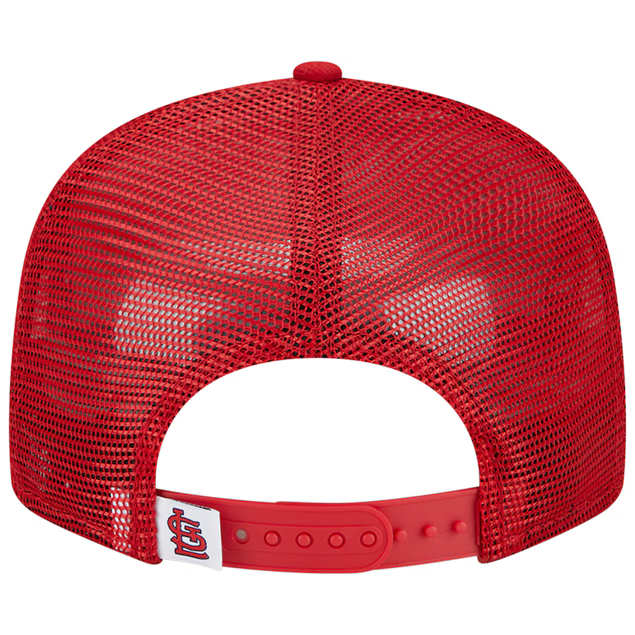 New Era St. Louis Cardinals Team Color 9FIFTY Trucker Snapback Hat-Red
