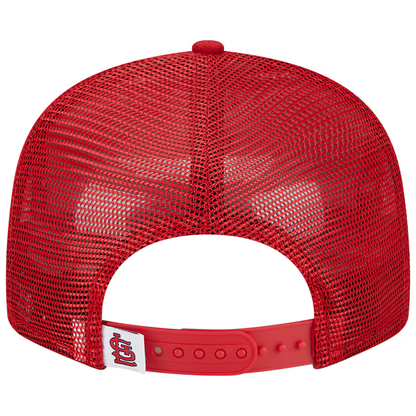 New Era St. Louis Cardinals Team Color 9FIFTY Trucker Snapback Hat-Red