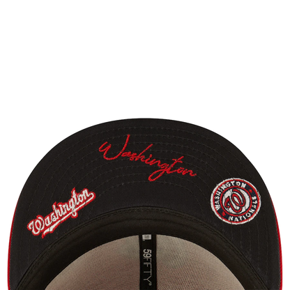 New Era Washington Nationals Identity 59Fifty Fitted Hat-Red