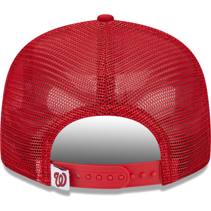 New Era Washington Nationals Team Color 9FIFTY Trucker Snapback Hat-Red