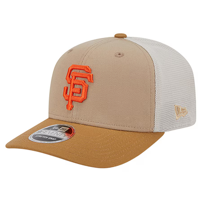 New Era San Francisco Giants  9SEVENTY Trucker Stretch-Snap Hat - Stone