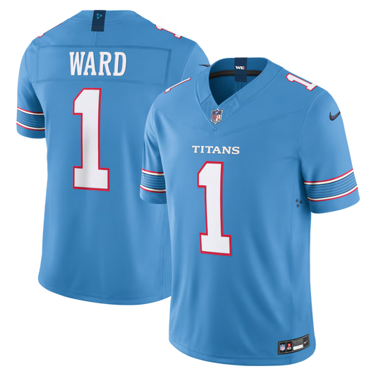Cameron Ward Tennessee Titans Jersey - Light Blue