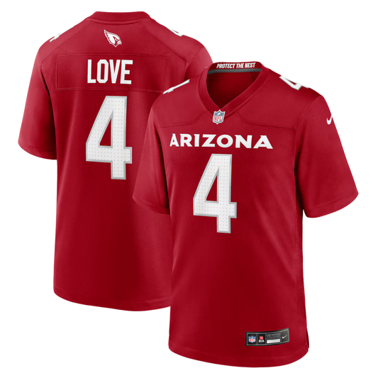 Jeremiyah Love Arizona Cardinals 2026 NFL Draft First Round Pick No. 3 Jersey - Cardinal Red