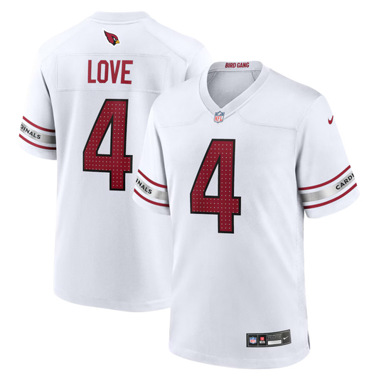 Jeremiyah Love Arizona Cardinals 2026 NFL Draft First Round Pick No. 3 Jersey - White