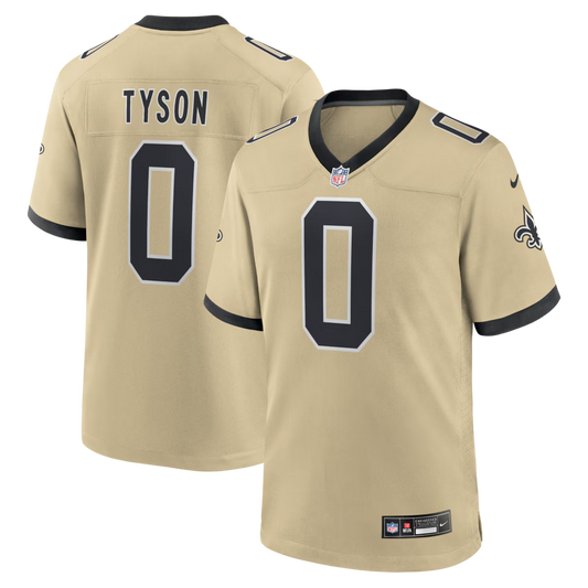 Jordyn Tyson New Orleans Saints 2026 NFL Draft First Round Pick No. 8 Jersey - Gold