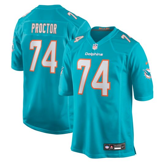 Kayden Proctor Miami Dolphins 2026 NFL Draft First Round Pick No. 12 Jersey - Aqua