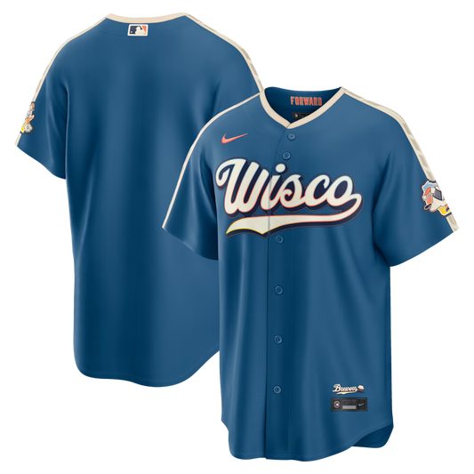 Milwaukee Brewers 2026 City Connect Stadium Jersey - Mineral Blue