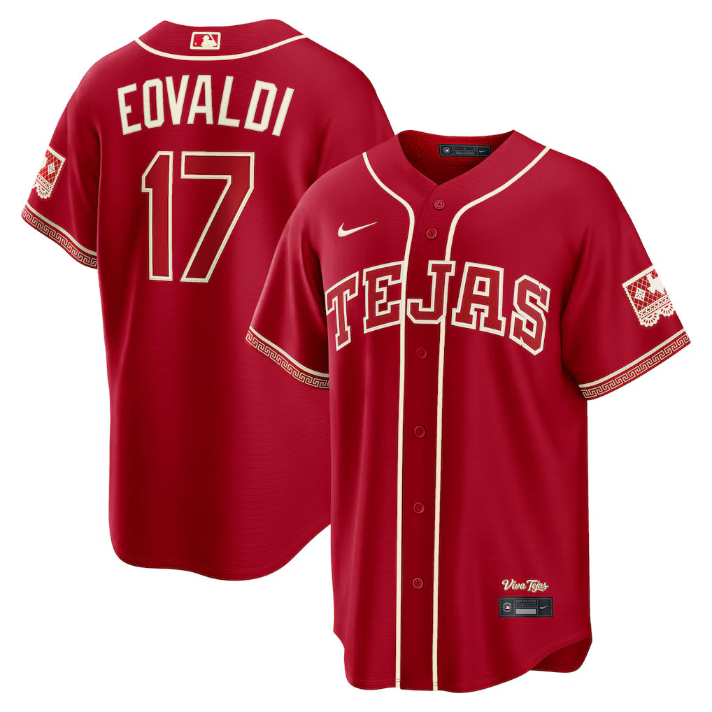 Nathan Eovaldi Texas Rangers 2026 City Connect Stadium Jersey - Red