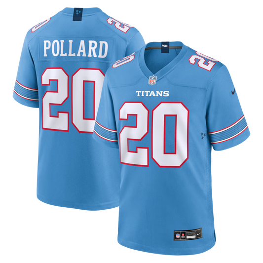 Tony Pollard Tennessee Titans Jersey - Light Blue