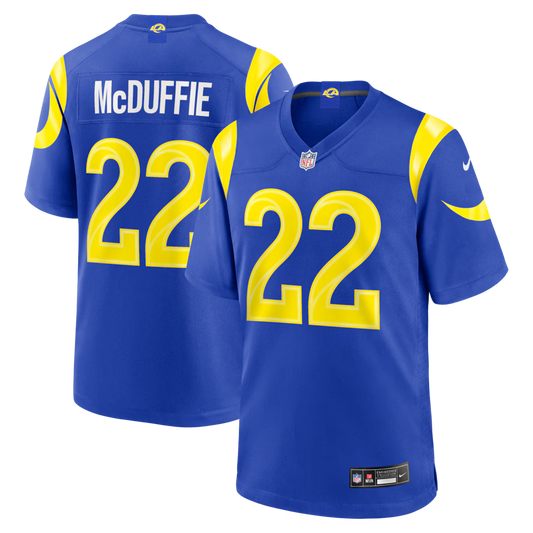 Trent McDuffie Los Angeles Rams Jersey - Royal Blue