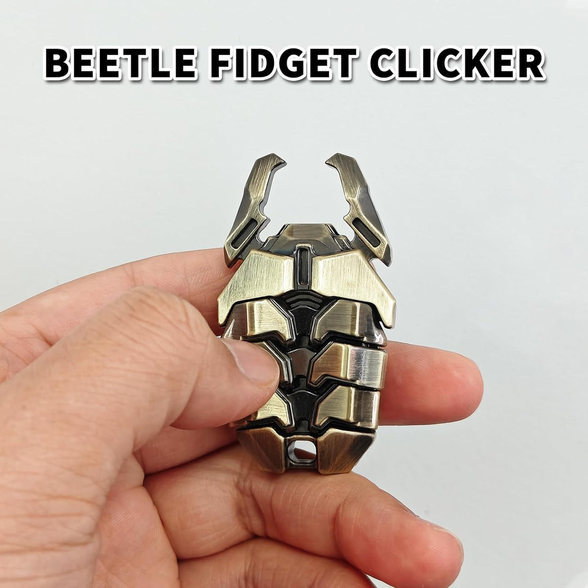Metal Fidget Coin – Alloy Mech Bug Press Push Snap Pop Sound EDC Stress Relief Desk Toy