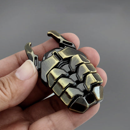 Metal Fidget Coin – Alloy Mech Bug Press Push Snap Pop Sound EDC Stress Relief Desk Toy