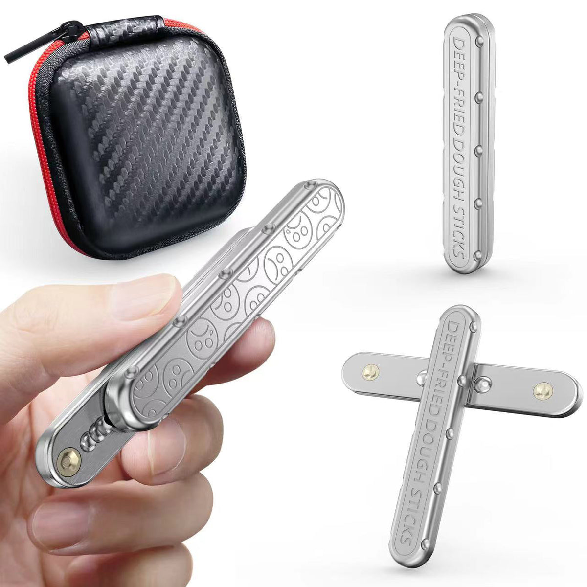 Metal Fidget Slider – PushBar Magic EDC with Zinc Alloy Stress Relief Tool