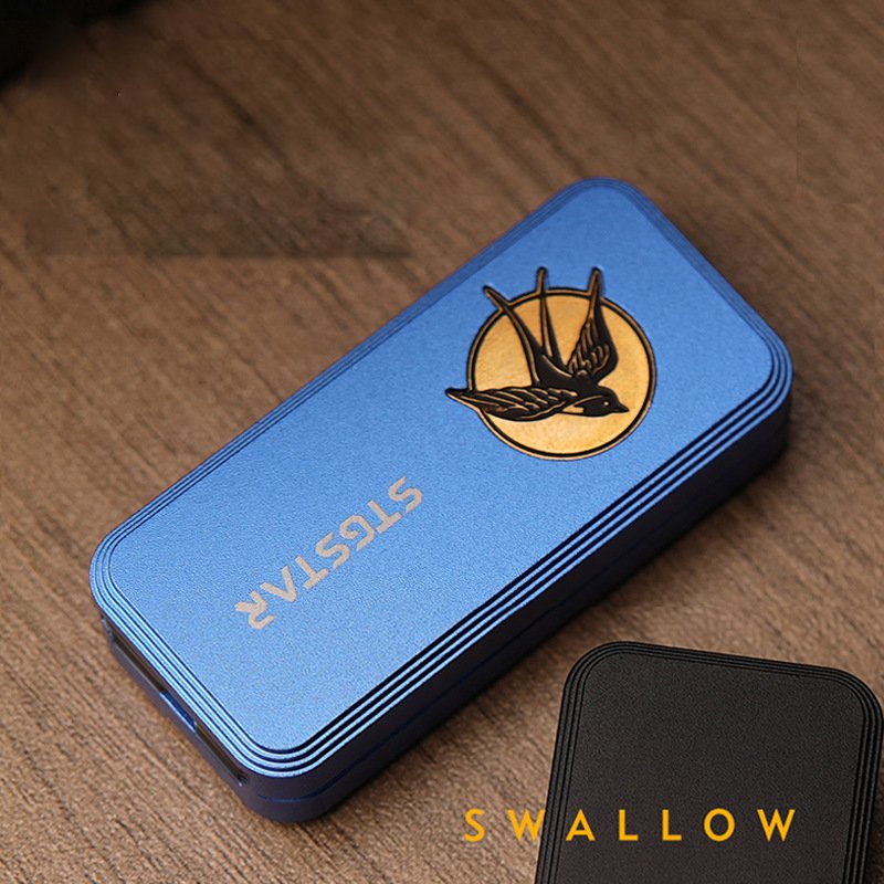 Metal Fidget Slider – Swallow Push with Clicking EDC Stress Relief Toy