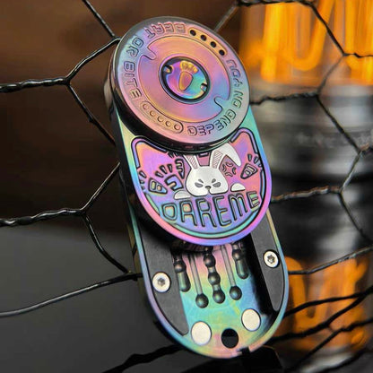 Metal Fidget Slider – Zirconium Rabbit Anodized Colorful for Desk Breaks, Collecting