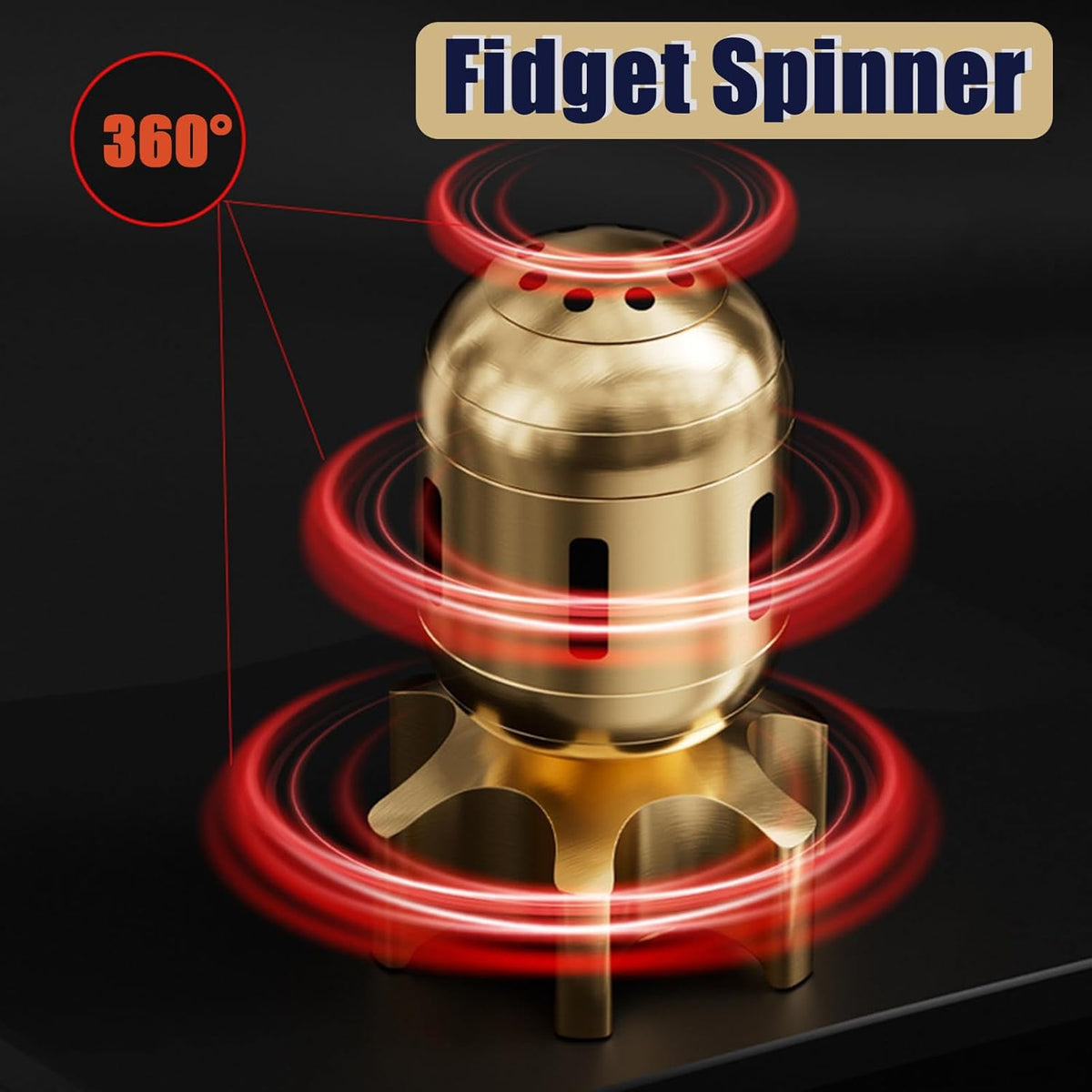 Metal Fidget Spinner – Aqua Spin 3-in-1 with Torpedo Design Detachable
