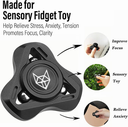 Metal Fidget Spinner – Helix Turbo with Torpedo Design with Detachable Parts High Spin EDC