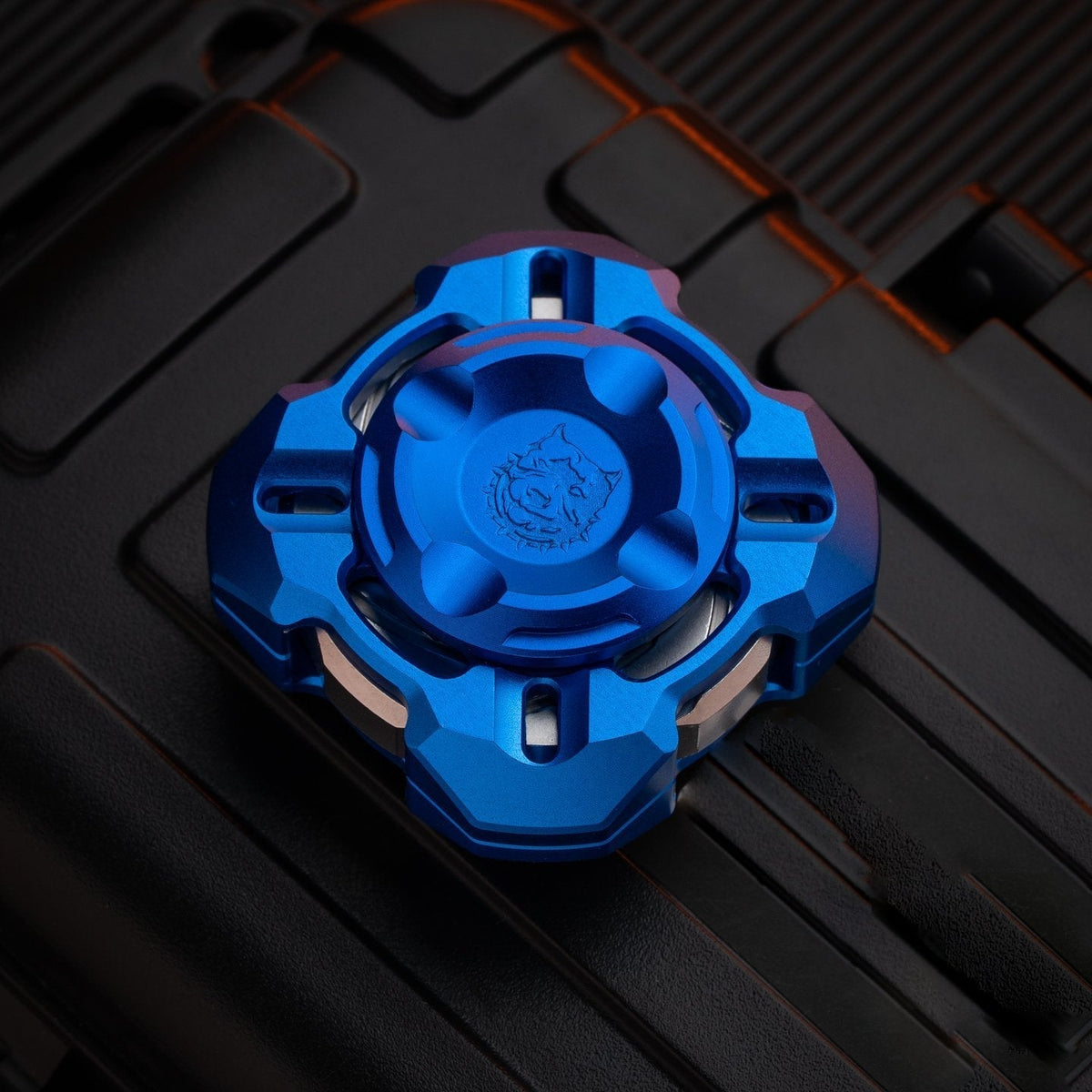 Metal Fidget Spinner – Nebula in Gyre M4 Mortise & Tenon with Four-Leaf Linkage