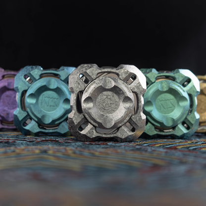 Metal Fidget Spinner – Nebula in Gyre M4 Mortise & Tenon with Four-Leaf Linkage