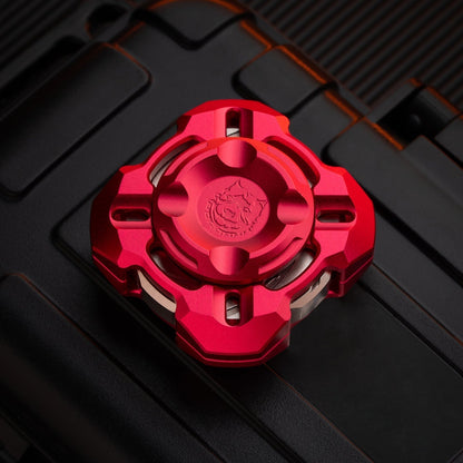 Metal Fidget Spinner – Nebula in Gyre M4 Mortise & Tenon with Four-Leaf Linkage