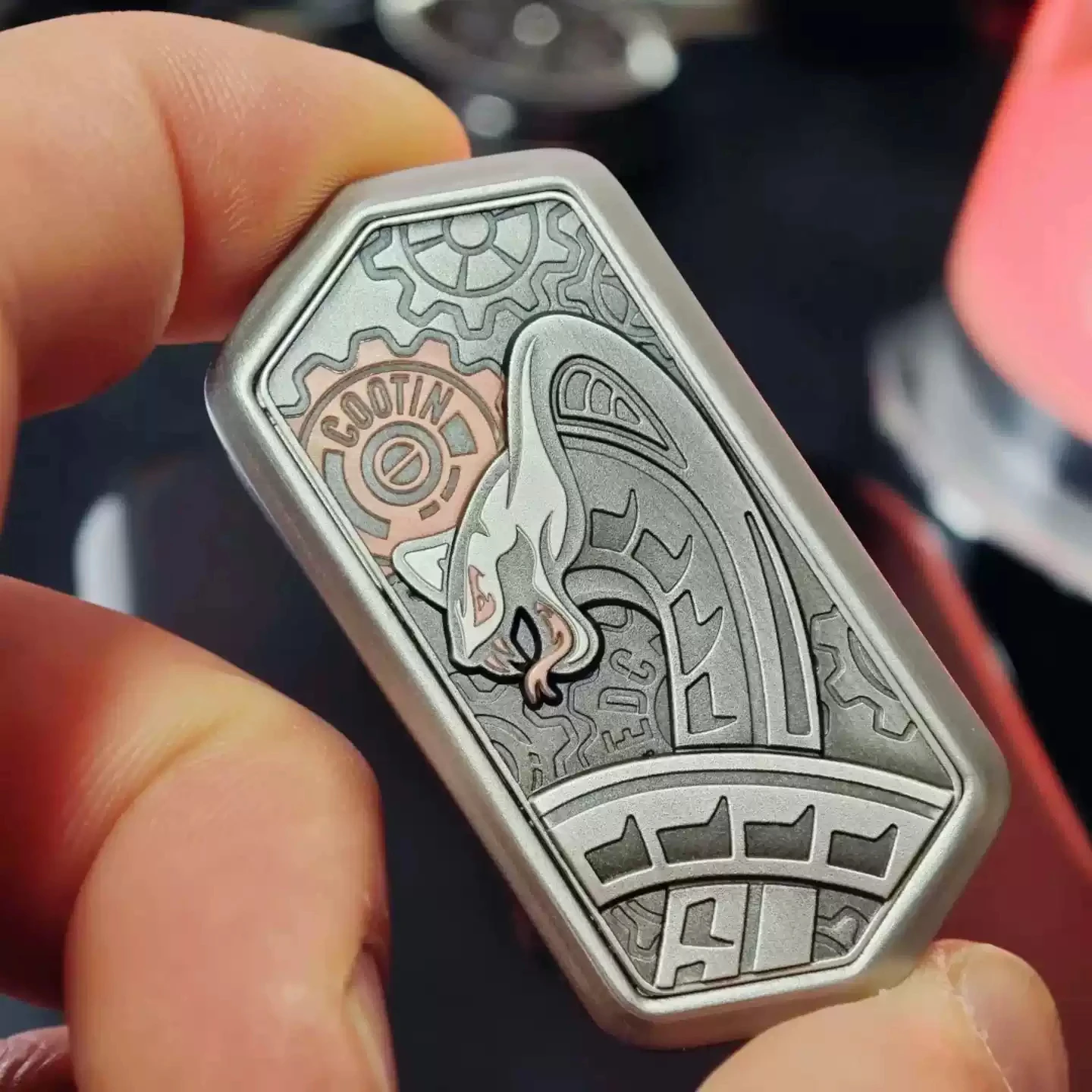 Metal Fidget Spinner – SlitherSonic Coin Whirl with Premium with Acoustic Pop