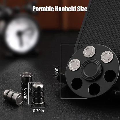 Metal Fidget Spinner – Spin Chamber Revolver with EDC Stress Relief Toy