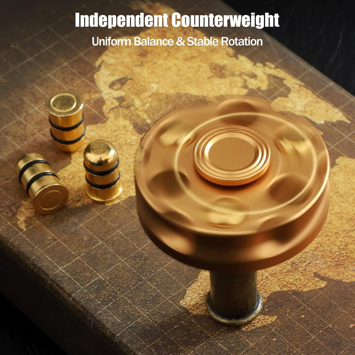Metal Fidget Spinner – Spin Chamber Revolver with EDC Stress Relief Toy