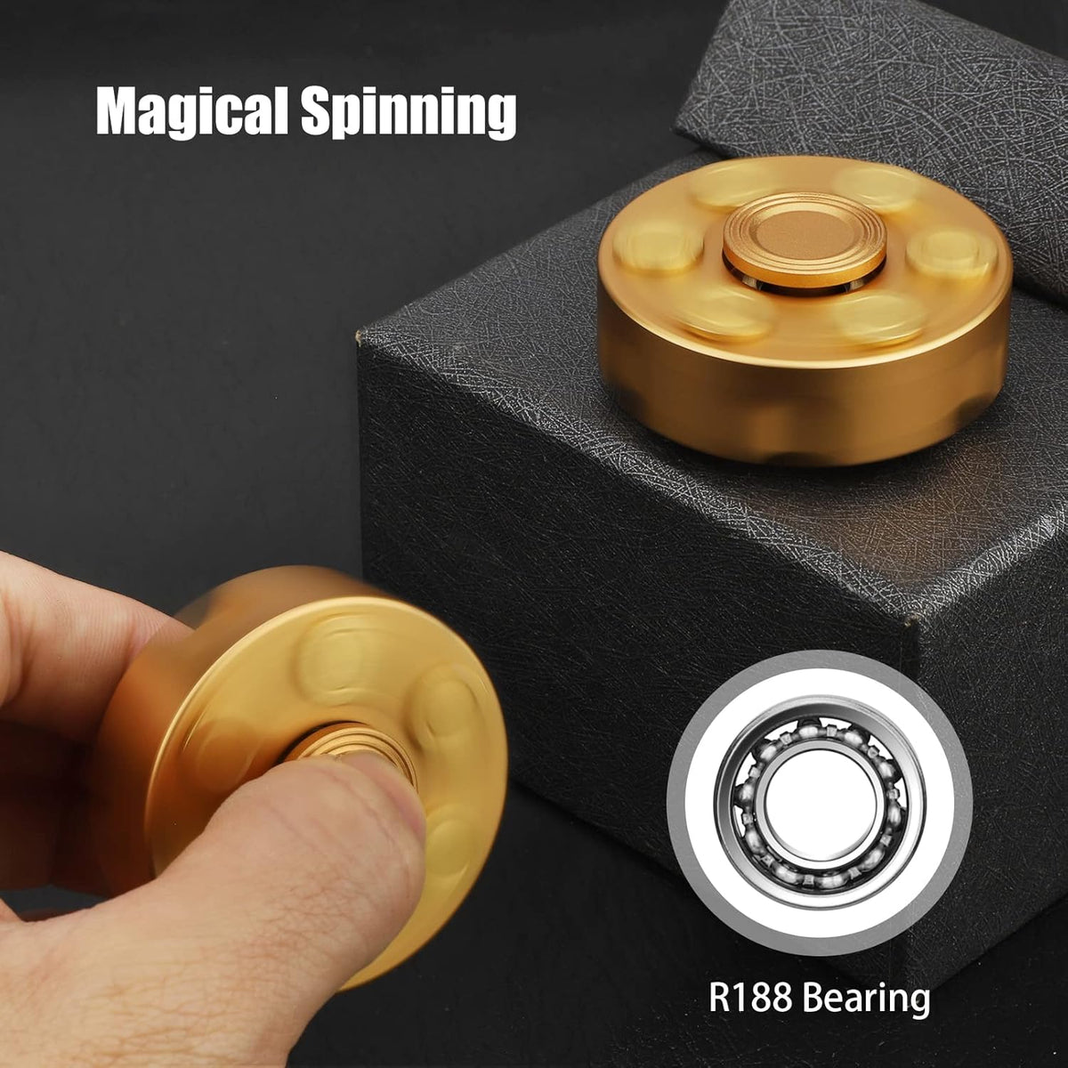 Metal Fidget Spinner – Spin Chamber Revolver with EDC Stress Relief Toy