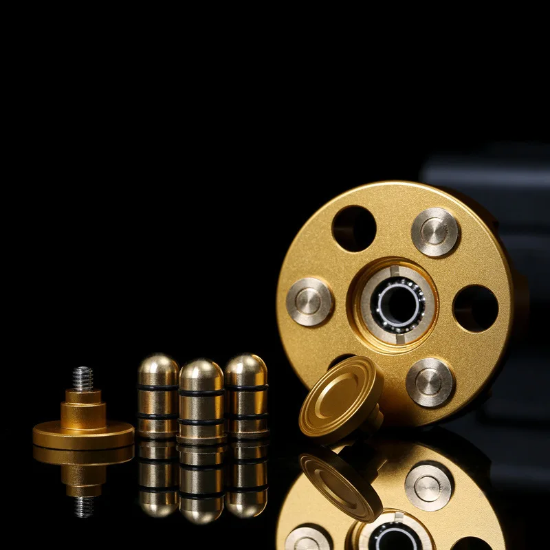 Metal Fidget Spinner – Spin Chamber Revolver with EDC Stress Relief Toy