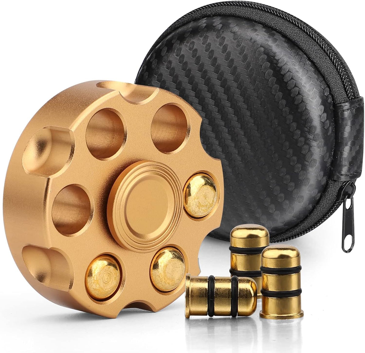 Metal Fidget Spinner – Spin Chamber Revolver with EDC Stress Relief Toy