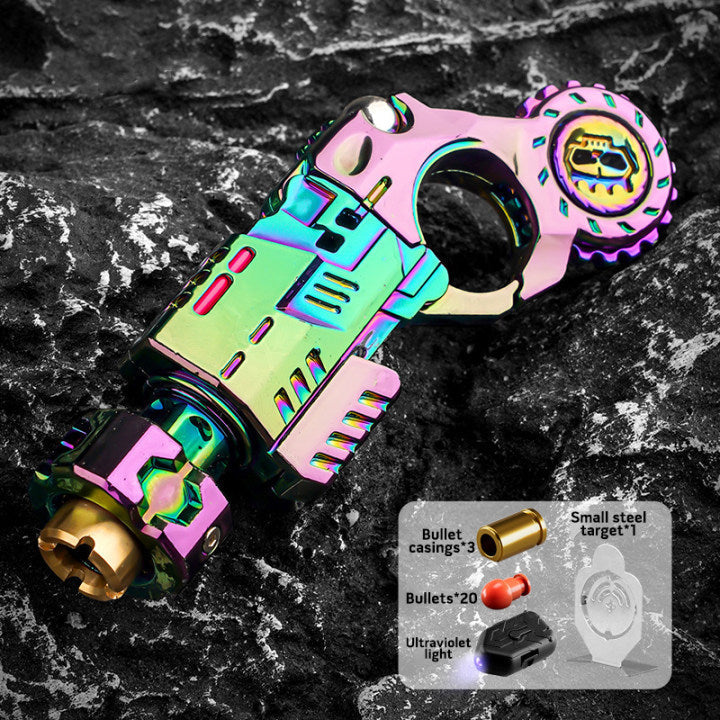 Metal Fidget Spinner – Toy Blaster Soft Bullet Launcher for Desk Breaks, Collecting