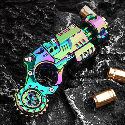 Metal Fidget Spinner – Toy Blaster Soft Bullet Launcher for Desk Breaks, Collecting