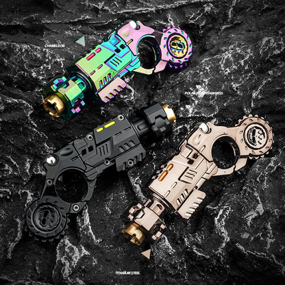 Metal Fidget Spinner – Toy Blaster Soft Bullet Launcher for Desk Breaks, Collecting