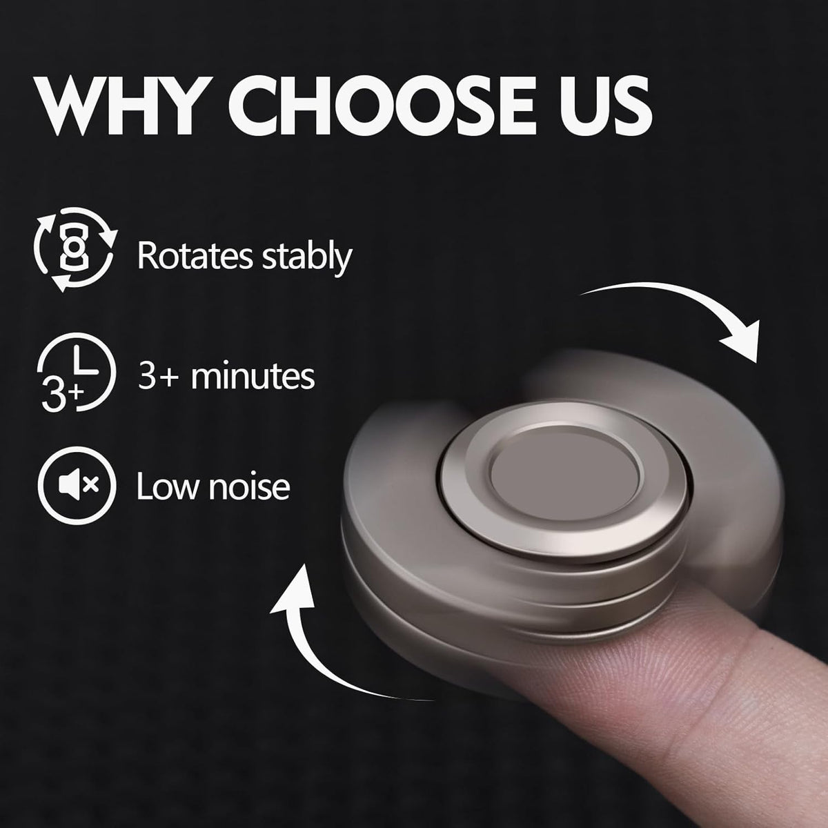 Metal Fidget Spinner – TripleFlow 3-in-1 with Multi-Function EDC Focus Tool