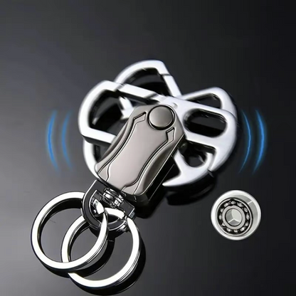 Metal Fidget Spinner – UniKey EDC Car Keychain Multi-Tool with Box Cutter, & Phone Stand