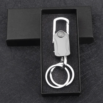 Metal Fidget Spinner – UniKey EDC Car Keychain Multi-Tool with Box Cutter, & Phone Stand