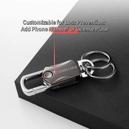 Metal Fidget Spinner – UniKey EDC Car Keychain Multi-Tool with Box Cutter, & Phone Stand