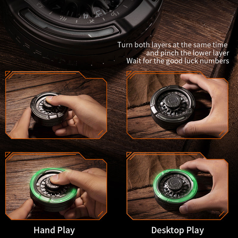 Metal Fidget Spinner – Wheel of Fate Smooth Spin EDC Stress Relief Focus Desk Toy