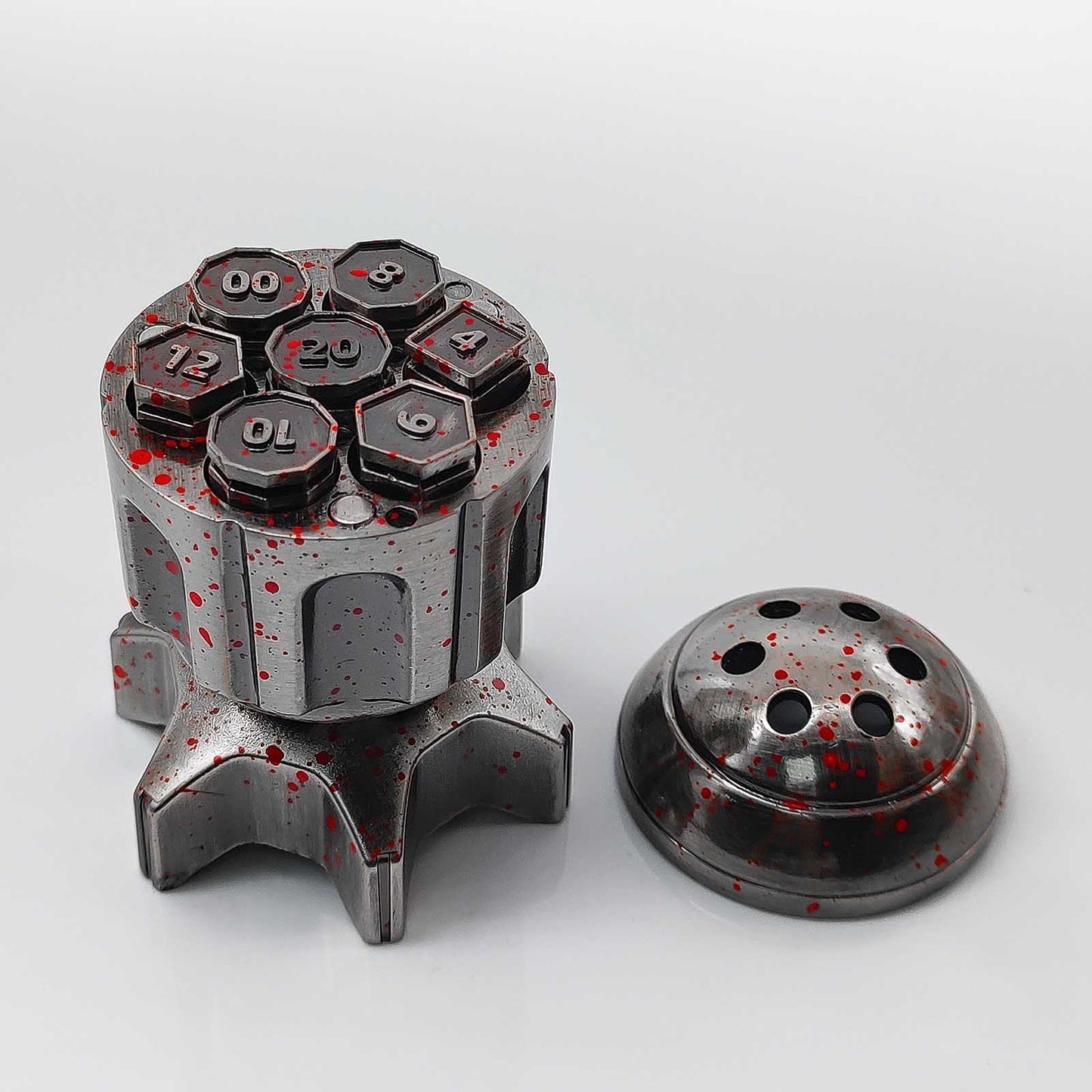 Metal Fidget Toy – RocketDice Rotating Dice Set with Zinc Alloy Bullet-Inspired EDC