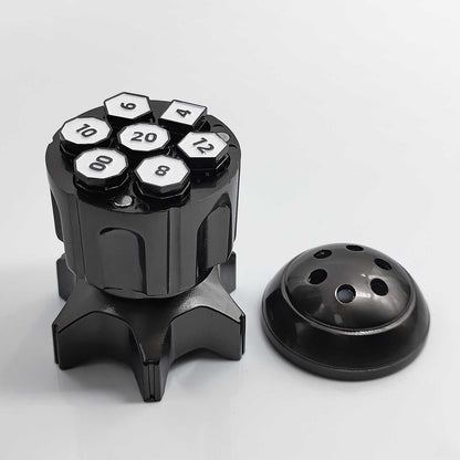 Metal Fidget Toy – RocketDice Rotating Dice Set with Zinc Alloy Bullet-Inspired EDC